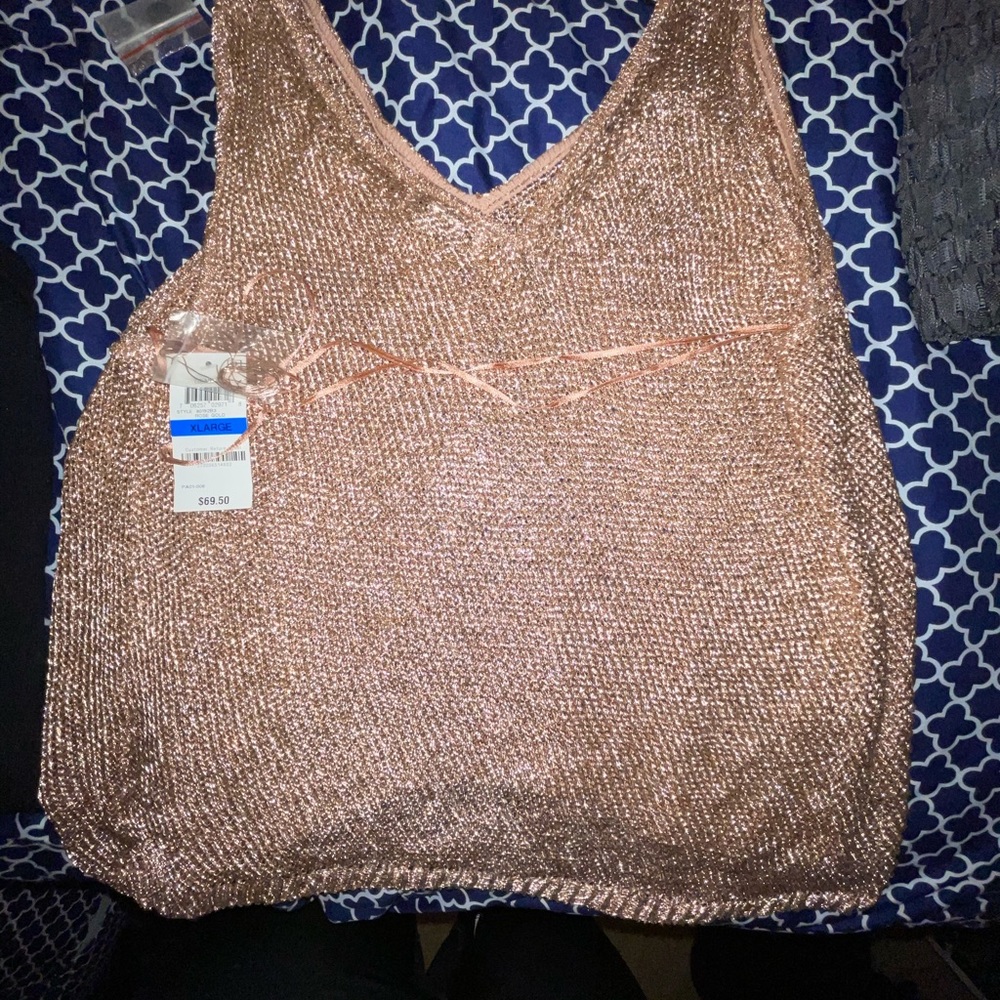 Slinky super cute rose gold tank - never worn.